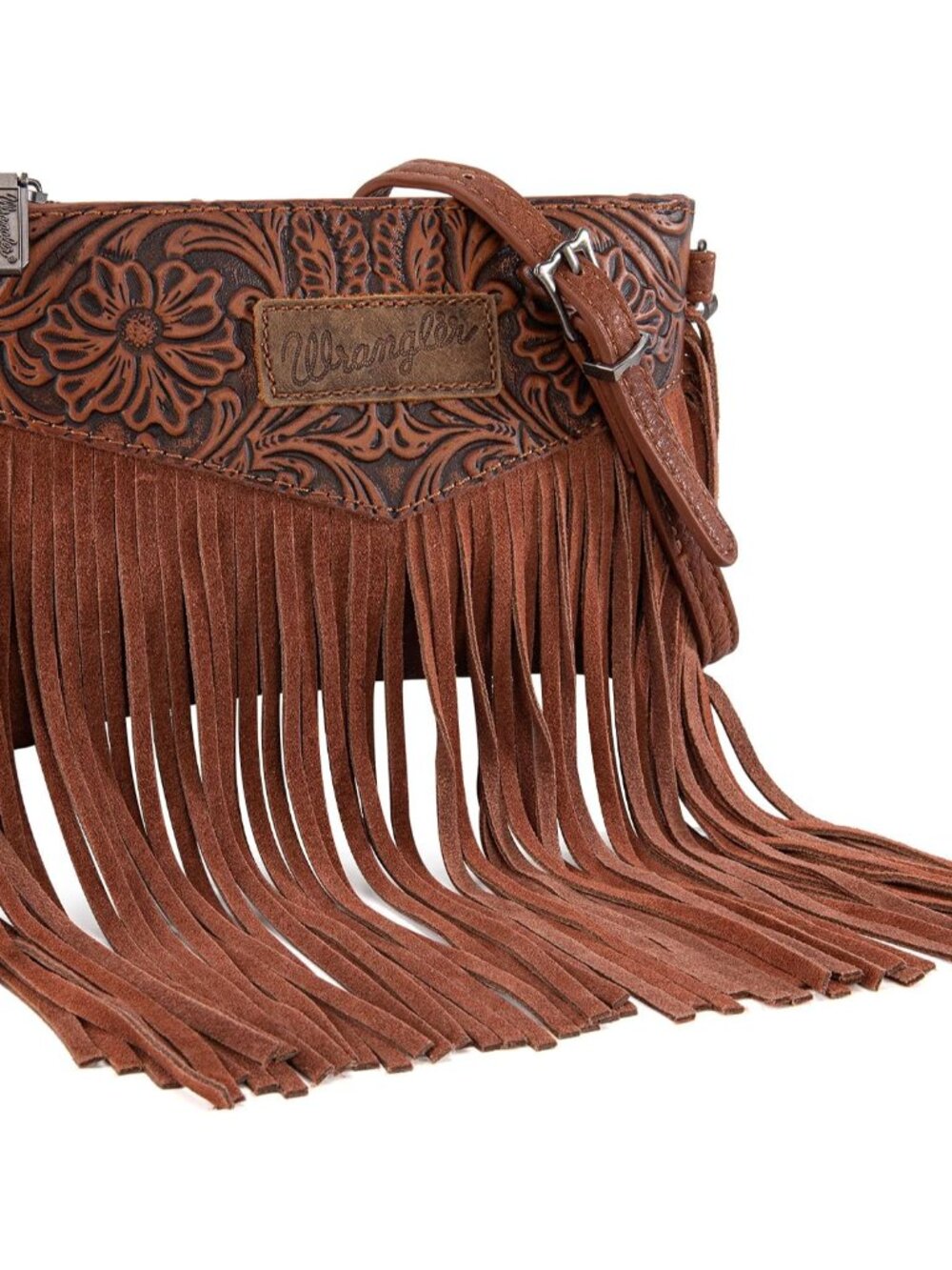 Wrangler Crossbody Small Purse for Women Wristlet Fringe Bag Western Purse